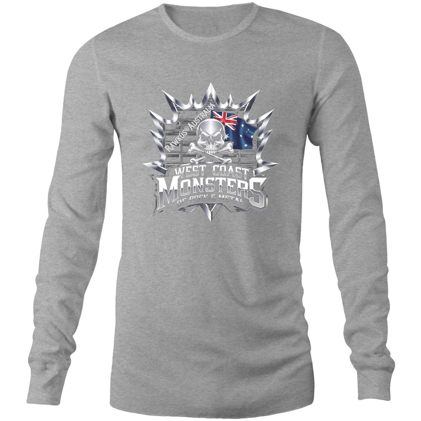 Rawkus®Australia - West Coast Monsters of Rock & Metal - AS Colour Base - Mens Long Sleeve T-Shirt