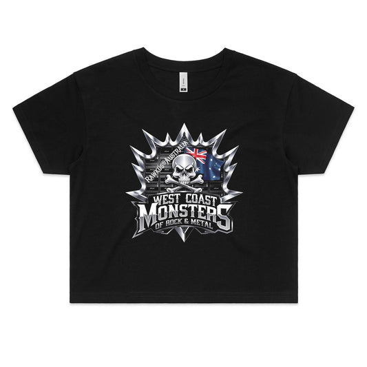 Rawkus®Australia - West Coast Monsters of Rock & Metal - AS Colour - Women's Crop Tee