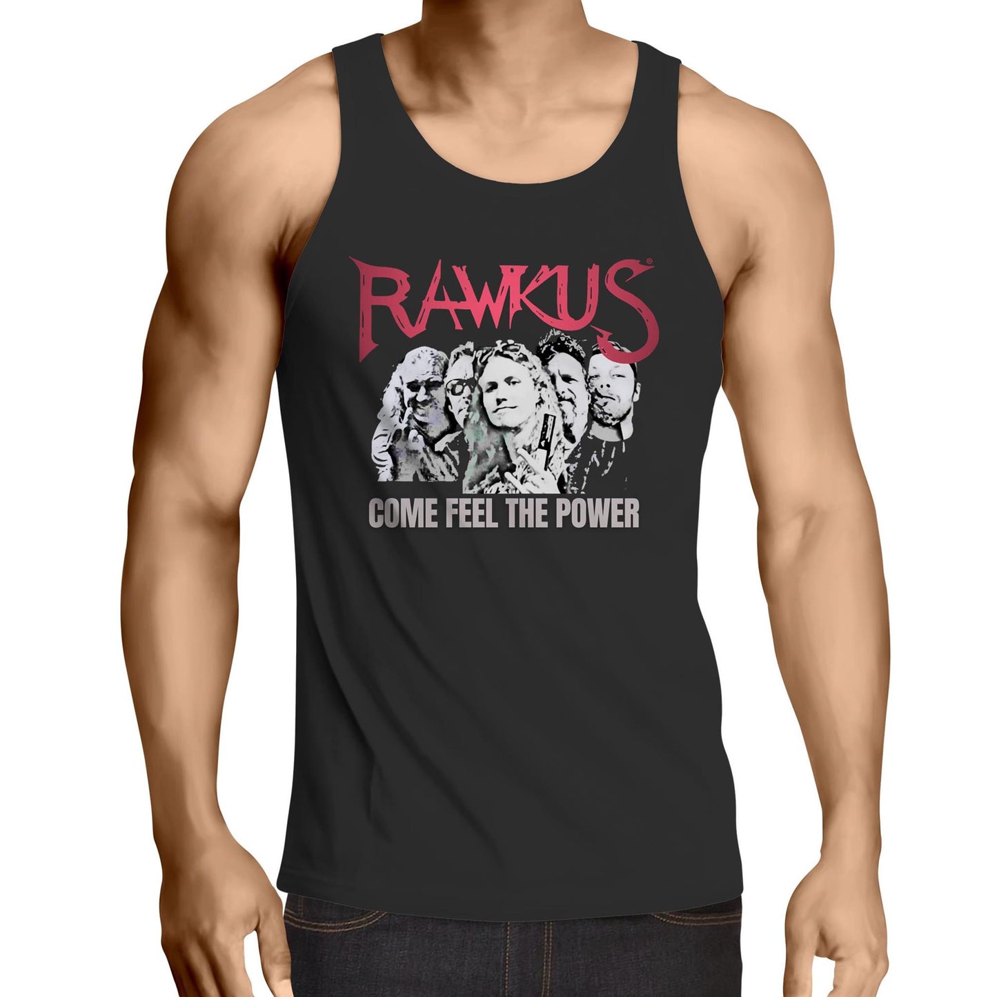 Rawkus®Heavy - Come Feel the Power - Mens Singlet Top