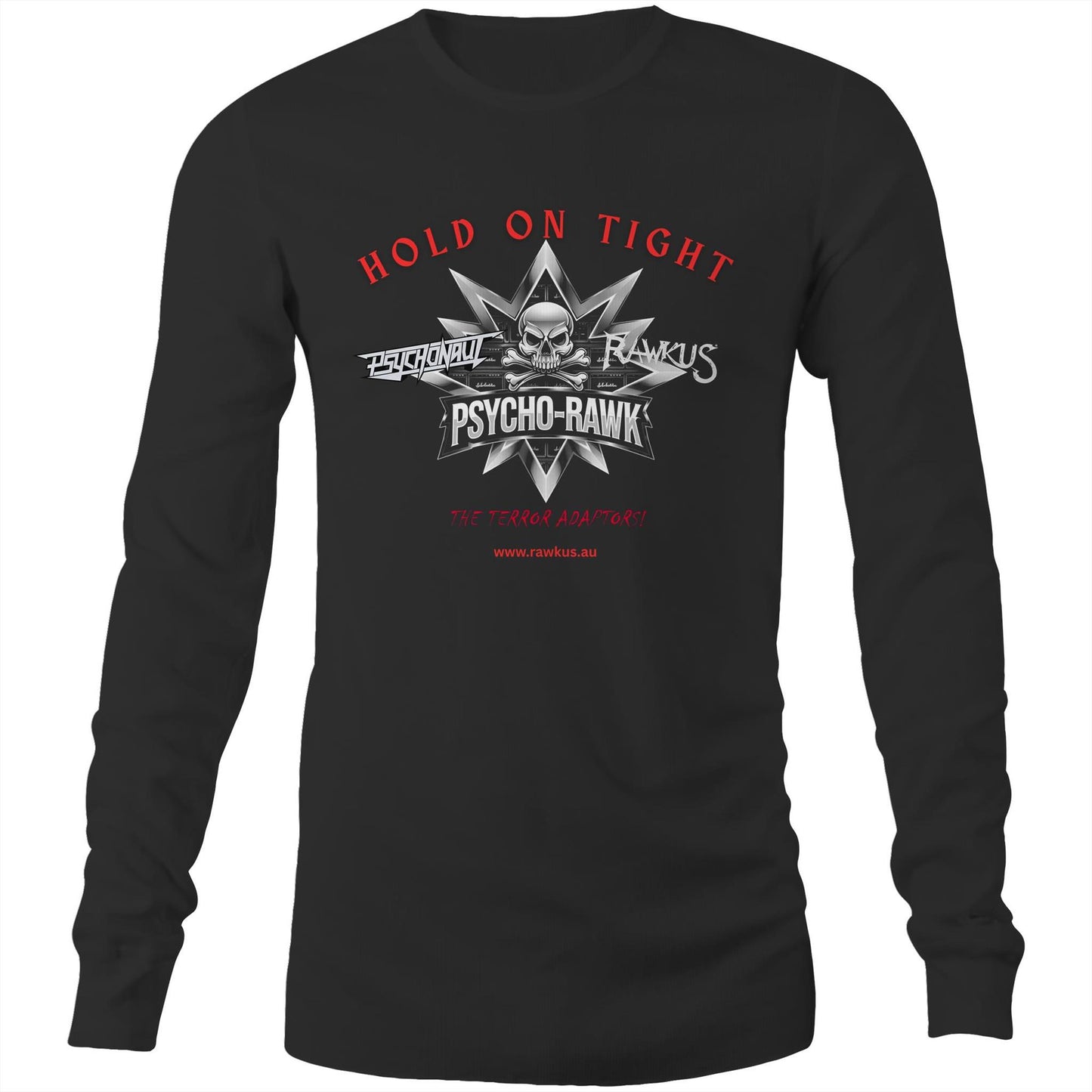 Rawkus®Australia - West Coast Monsters of Rock & Metal - PsychoRawk - Mens Long Sleeve T-Shirt