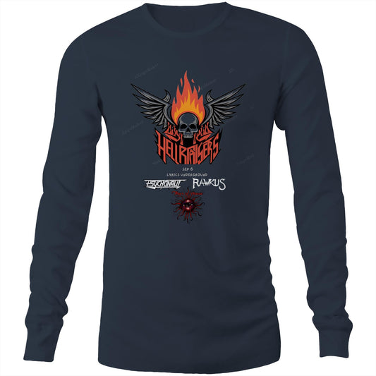 Rawkus®Australia - West Coast Monsters of Rock & Metal - Hellraisers With Bands- Mens Long Sleeve T-Shirt