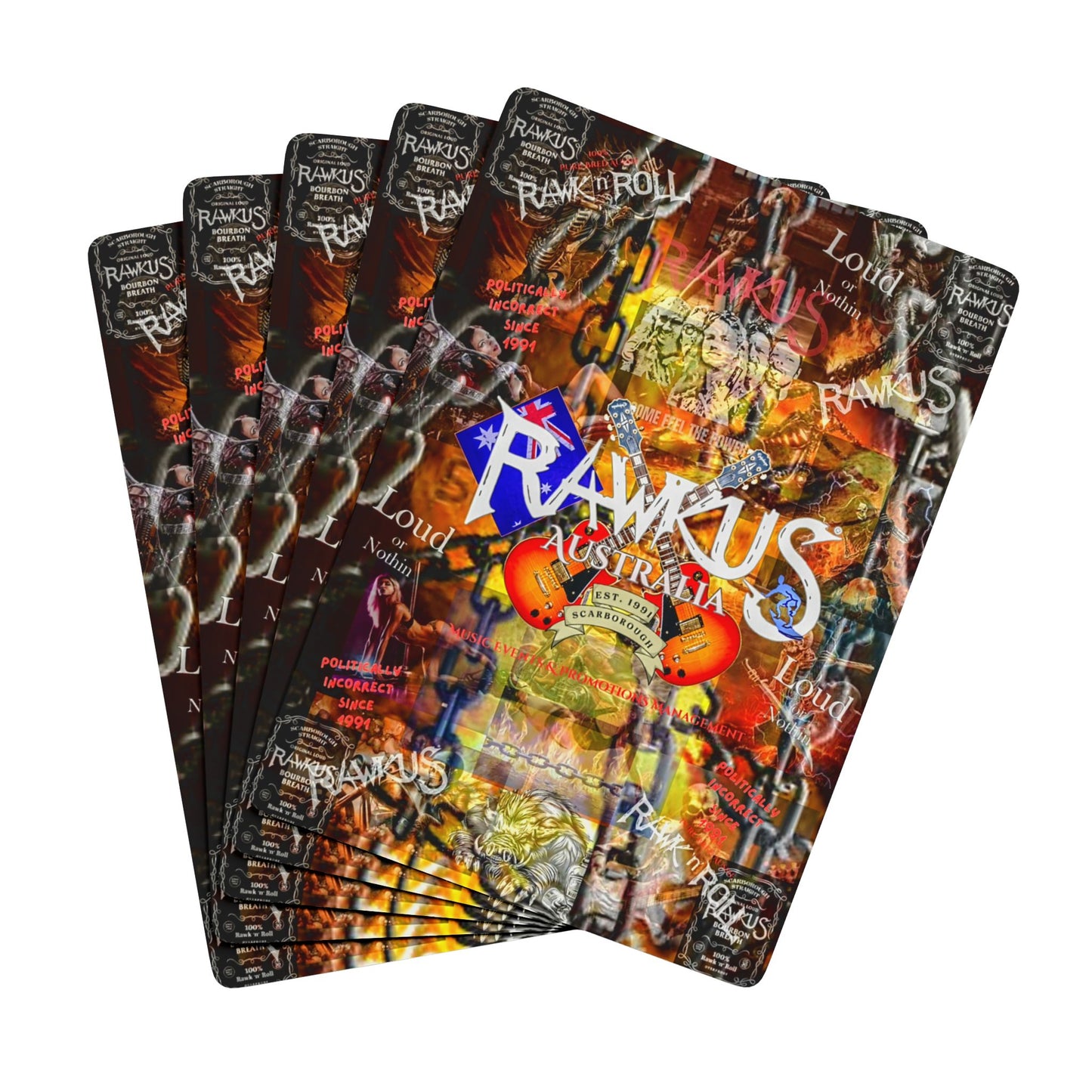 Rawkus®Australia Playing Cards - Custom Design for Game Night & Collectors