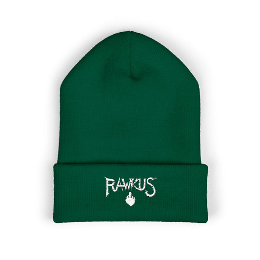 Rawkus®Australia - Rawkus Up Yours - Embroidered Classic Cuffed Beanie - Stylish Winter Hat for Every Occasion