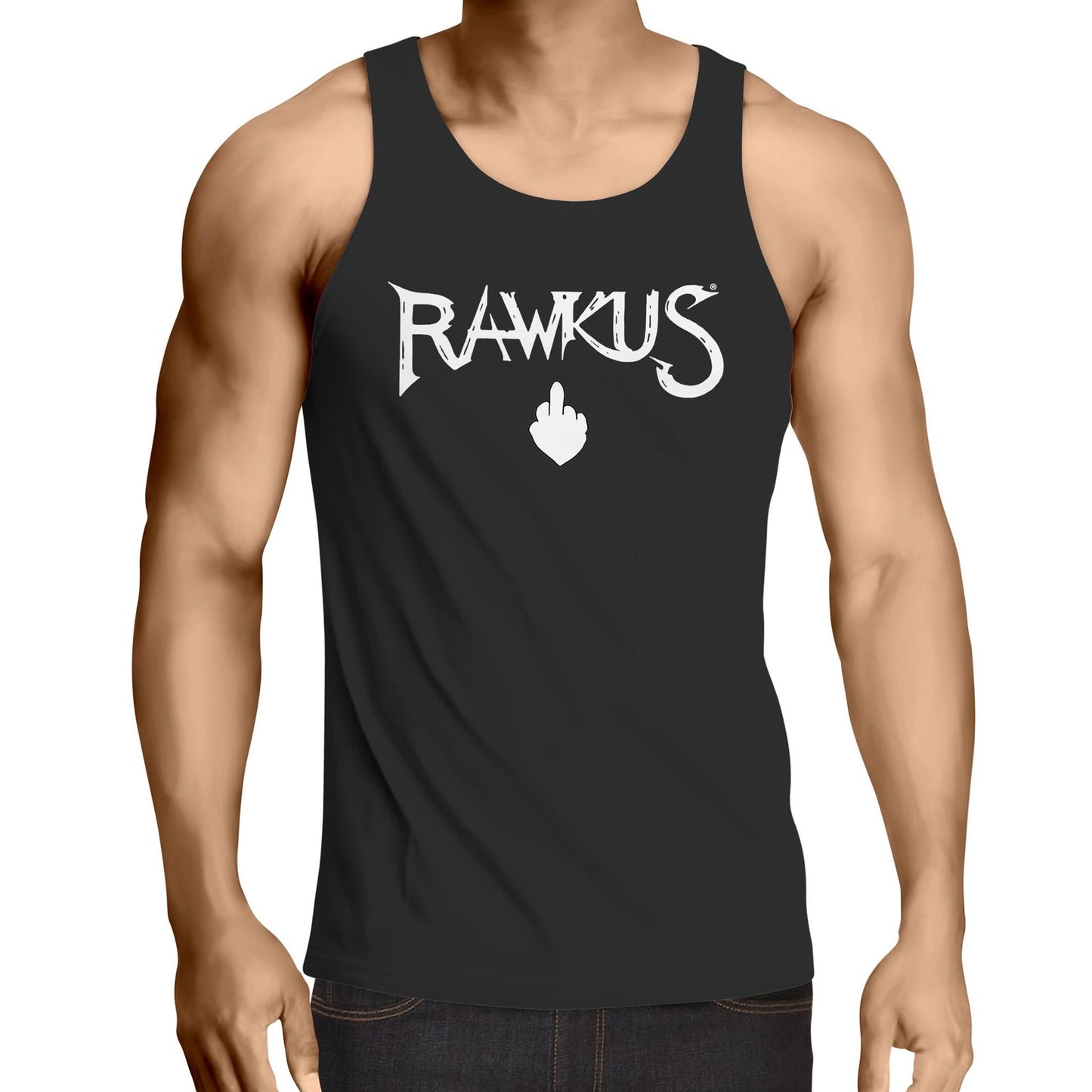 Rawkus®Heavy - FU - AS Colour Lowdown - Mens Singlet Top