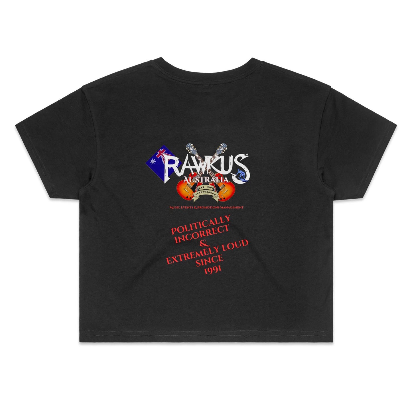 Rawkus®Australia - West Coast Monsters of Rock & Metal - AS Colour - Women's Crop Tee