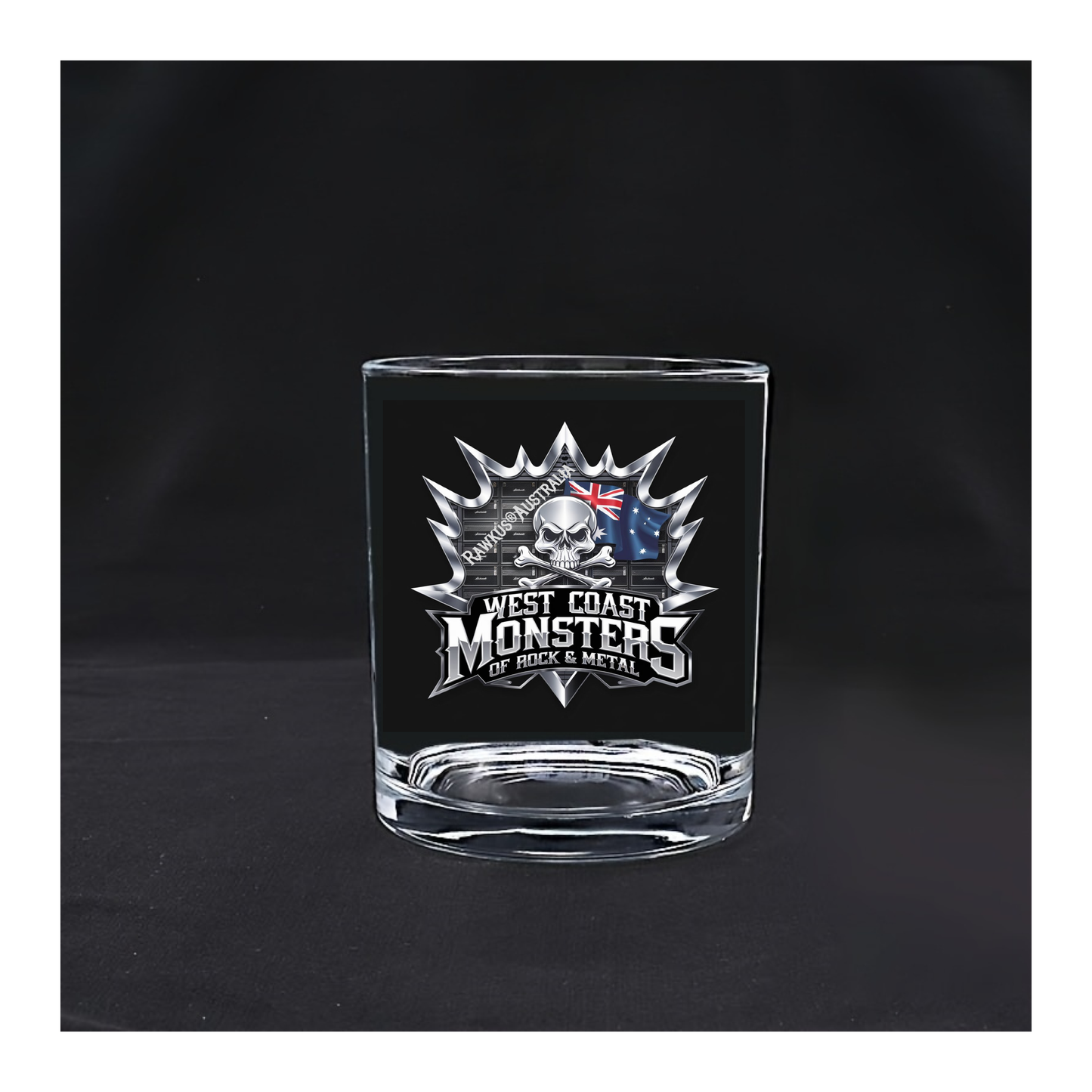 Rawkus®Australia - West Coast Monsters of Rock & Metal - Whiskey Tumbler