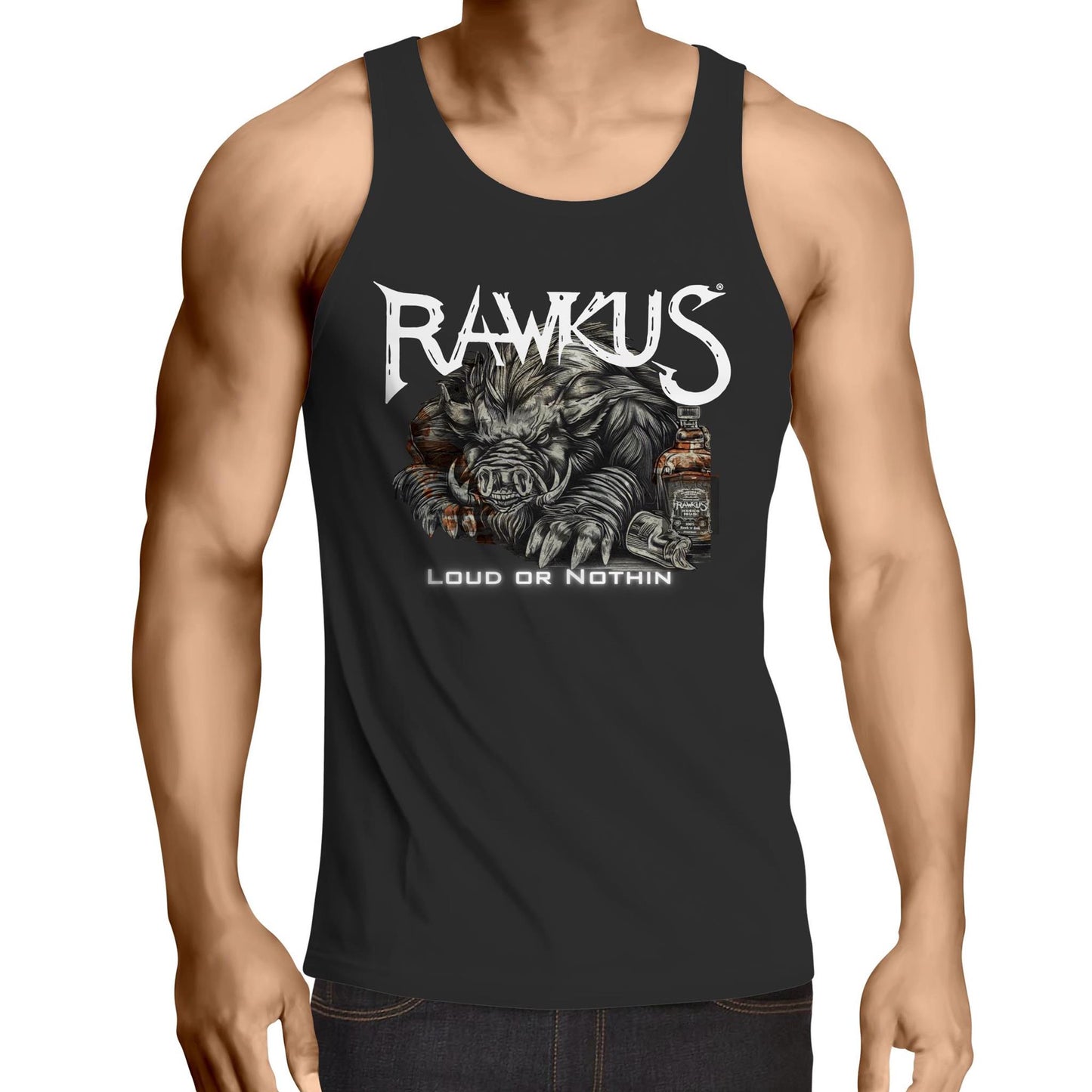 Rawkus®Heavy - Full Boar - Mens Singlet Top