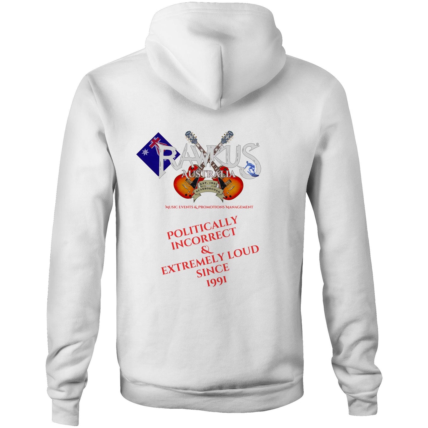 Rawkus®Australia - West Coast Monsters of Rock & Metal - AS Colour Stencil - Pocket Hoodie Sweatshirt