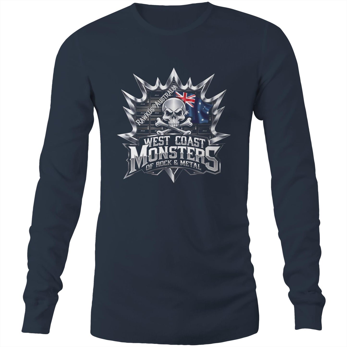 Rawkus®Australia - West Coast Monsters of Rock & Metal - AS Colour Base - Mens Long Sleeve T-Shirt