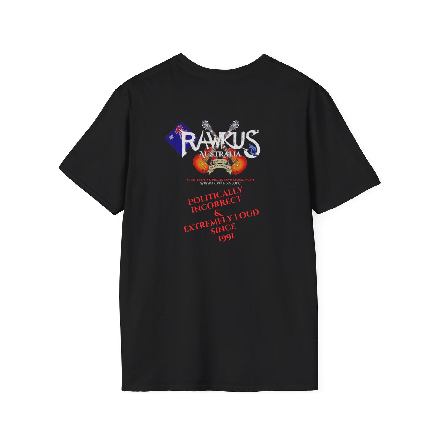 Rawkus®Australia - I Identify as - Trouble - Unisex Softstyle T-Shirt