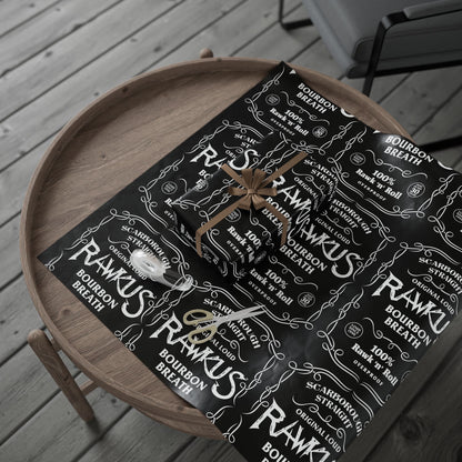 Rawkus®Heavy Themed Wrapping Paper - Bourbon Breath Design