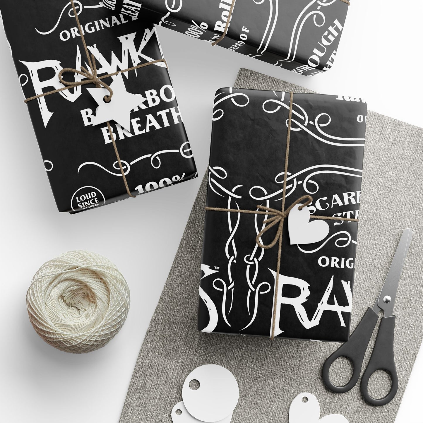 Rawkus®Heavy Themed Wrapping Paper - Bourbon Breath Design