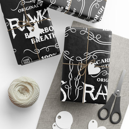 Rawkus®Heavy Themed Wrapping Paper - Bourbon Breath Design