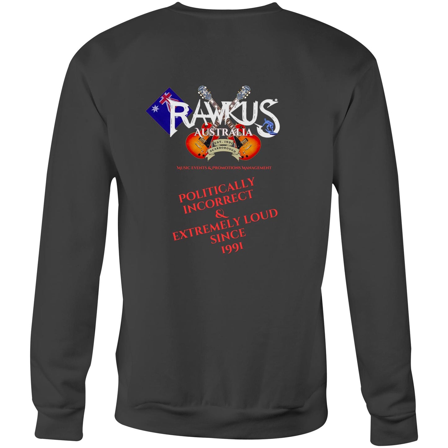 Rawkus®Australia - West Coast Monsters of Rock & Metal - AS Colour United - Crew Sweatshirt