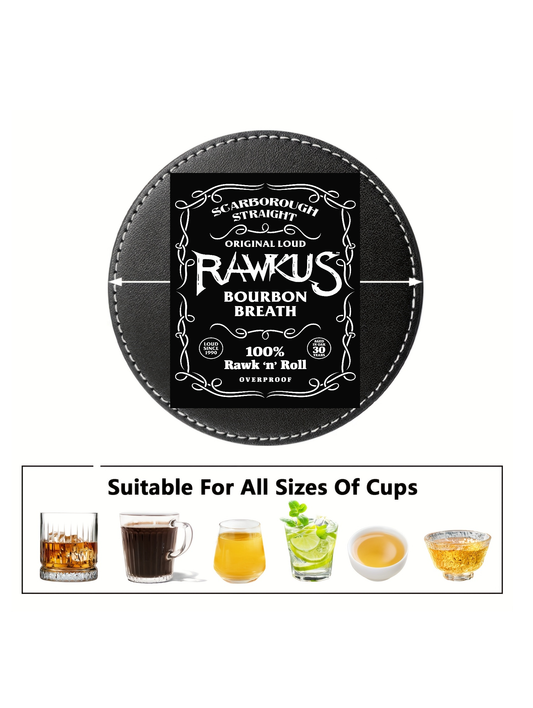 Rawkus®Heavy - Bourbon Breath - 10pcs Leather Coasters