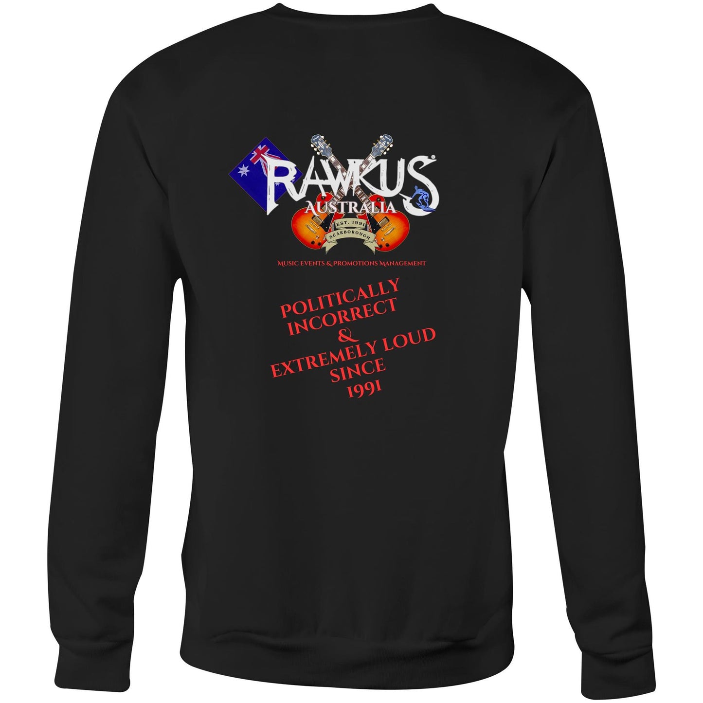 Rawkus®Australia - West Coast Monsters of Rock & Metal - AS Colour United - Crew Sweatshirt