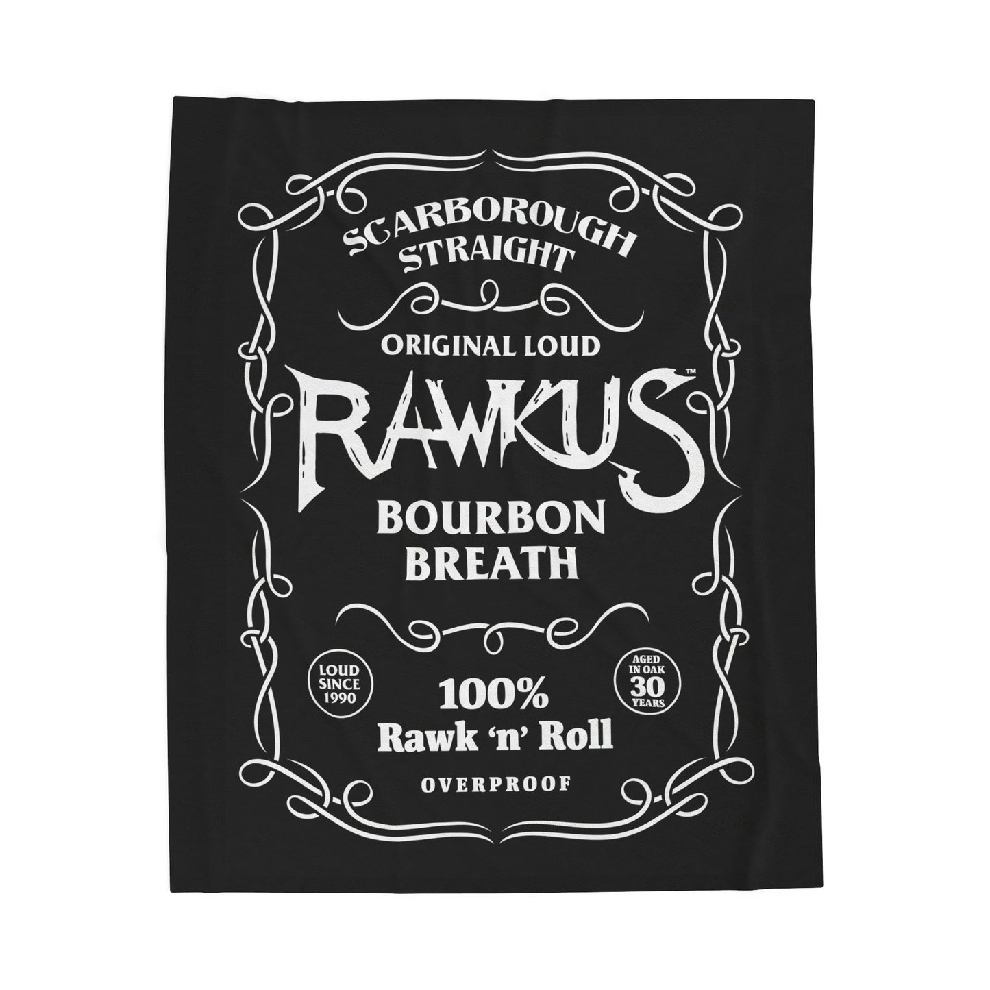 Rawkus®Heavy Plush Blanket - Cozy Bourbon Breath Design
