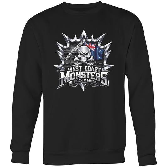Rawkus®Australia - West Coast Monsters of Rock & Metal - AS Colour United - Crew Sweatshirt