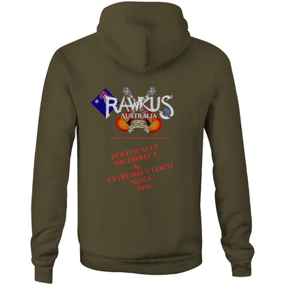 Rawkus®Australia - West Coast Monsters of Rock & Metal - AS Colour Stencil - Pocket Hoodie Sweatshirt