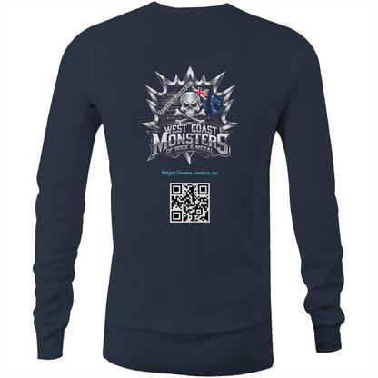 Rawkus®Australia - West Coast Monsters of Rock & Metal - Hellraisers With Bands- Mens Long Sleeve T-Shirt