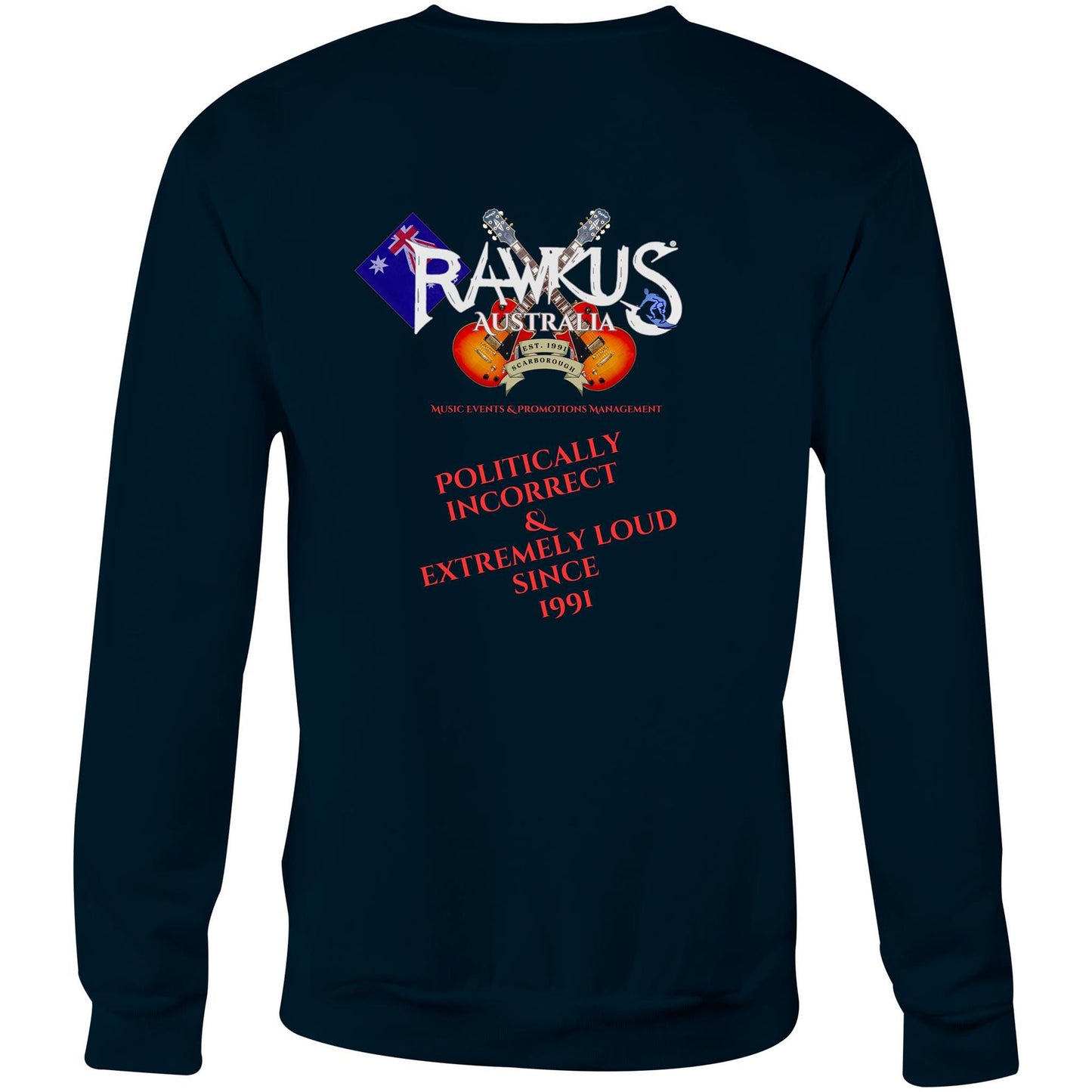 Rawkus®Australia - West Coast Monsters of Rock & Metal - AS Colour United - Crew Sweatshirt