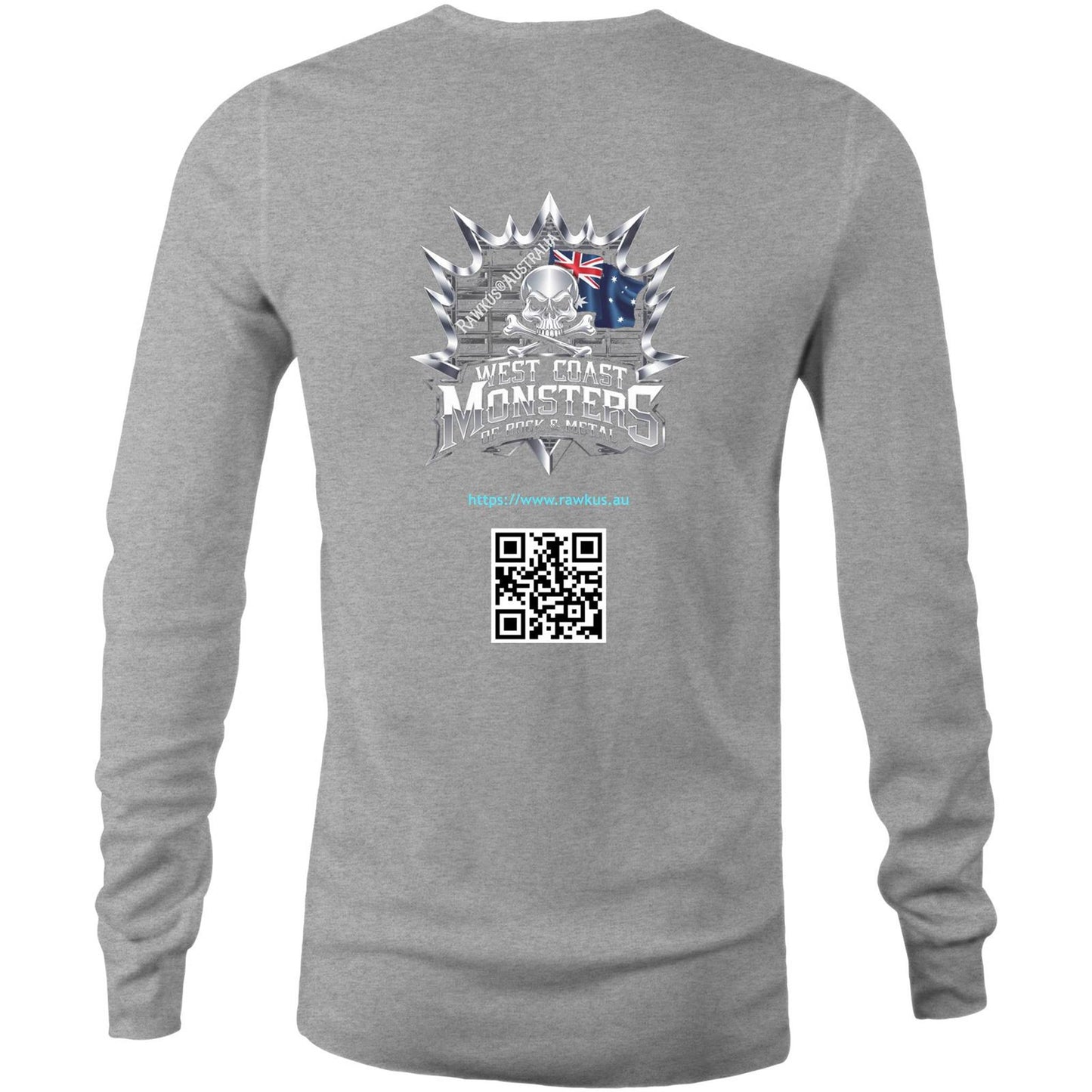Rawkus®Australia - West Coast Monsters of Rock & Metal - Hellraisers No Bands - Mens Long Sleeve T-Shirt